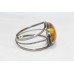 Bracelet kada Cuff 925 sterling silver treated yellow amber stone B 957
